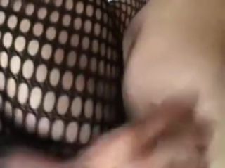 Tight Cunt shemale banged In Fishnet Naughty - 1